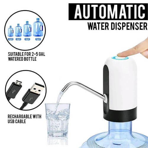 Water Bottle Pump, USB Charging Automatic Drinking Water Pump