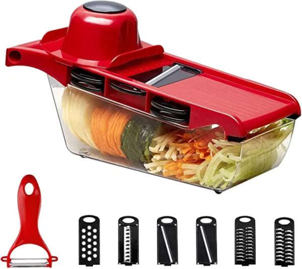 Mandolin Slicer Vegetable Grater, Cutter With Stainless Steel Blades| High Quality 10 In 1